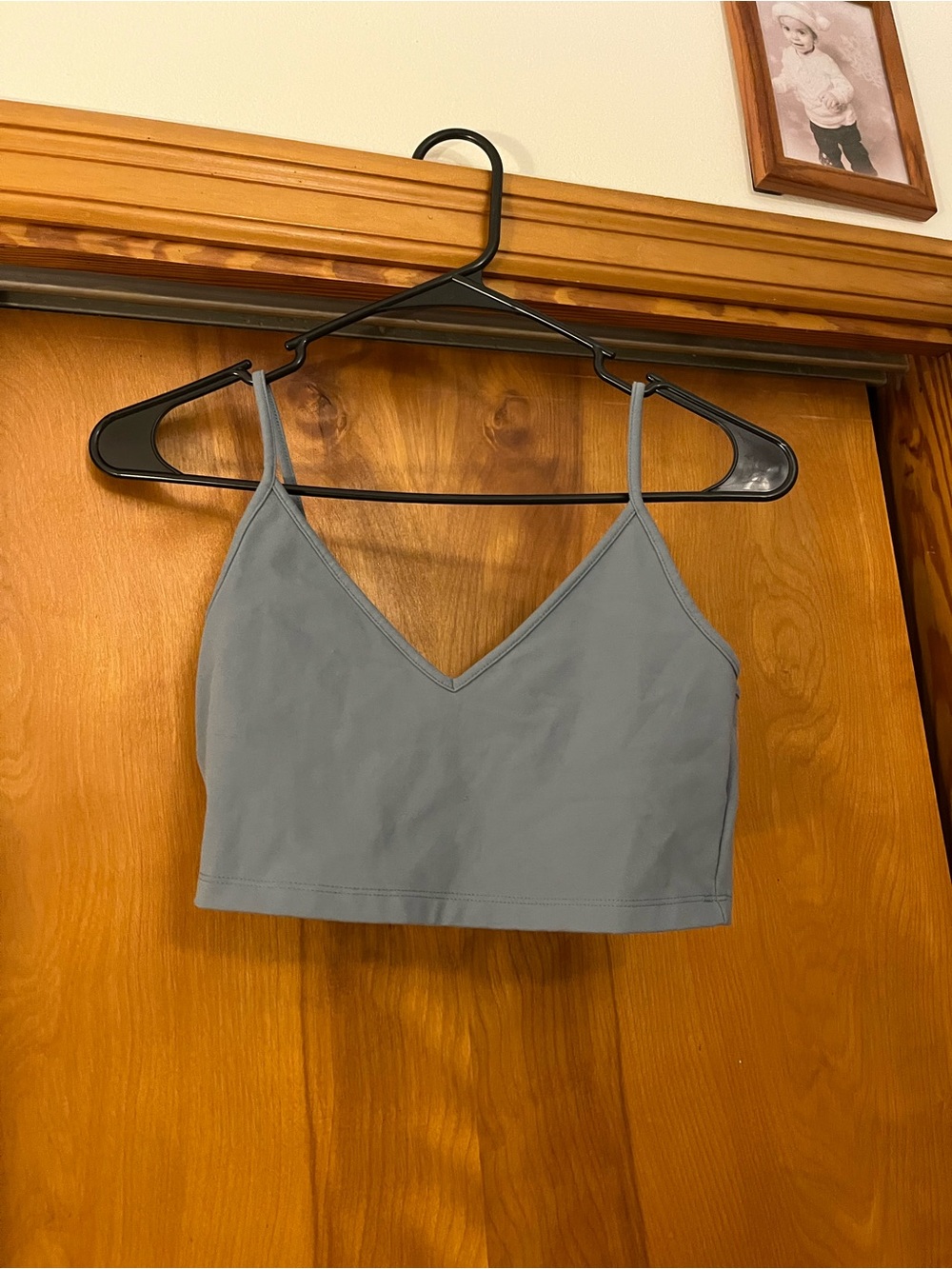 Target Gray V-Neck Crop Tank Top